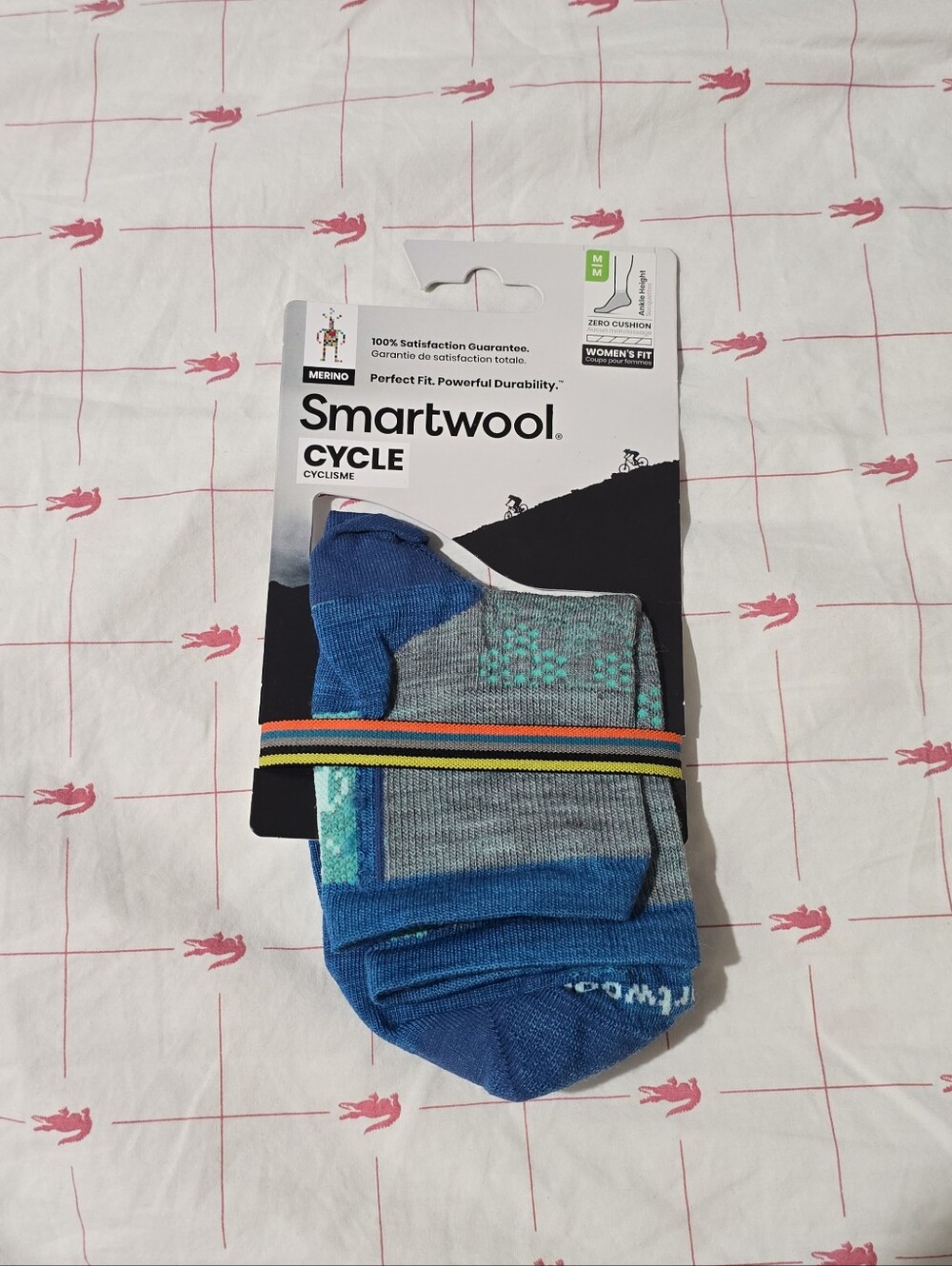 NWT Smartwool Cycle 51% Merino Wool Zero Cushion Ankle Height Women's Fit Medium